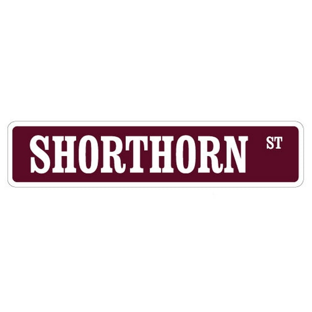 SHORTHORN Signe de Rue Vache Bovins Boeuf Fermier Ferme Indoor/Outdoor 30" Large Panneau en Plastique