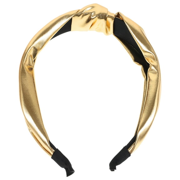 Masteelf  Wide Hair Hoop Knot Head Band Yoga Hairband Facial Spa Headband Golden