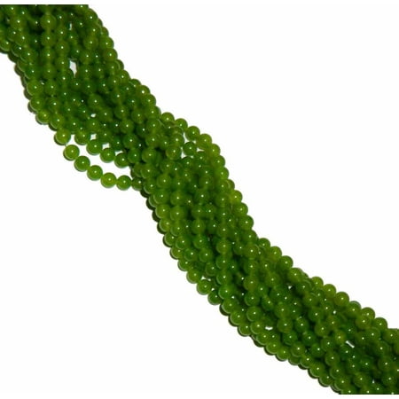- 8mm Jade Olive Round, Loose Beads, 40 cm 15 inch Gemstone
