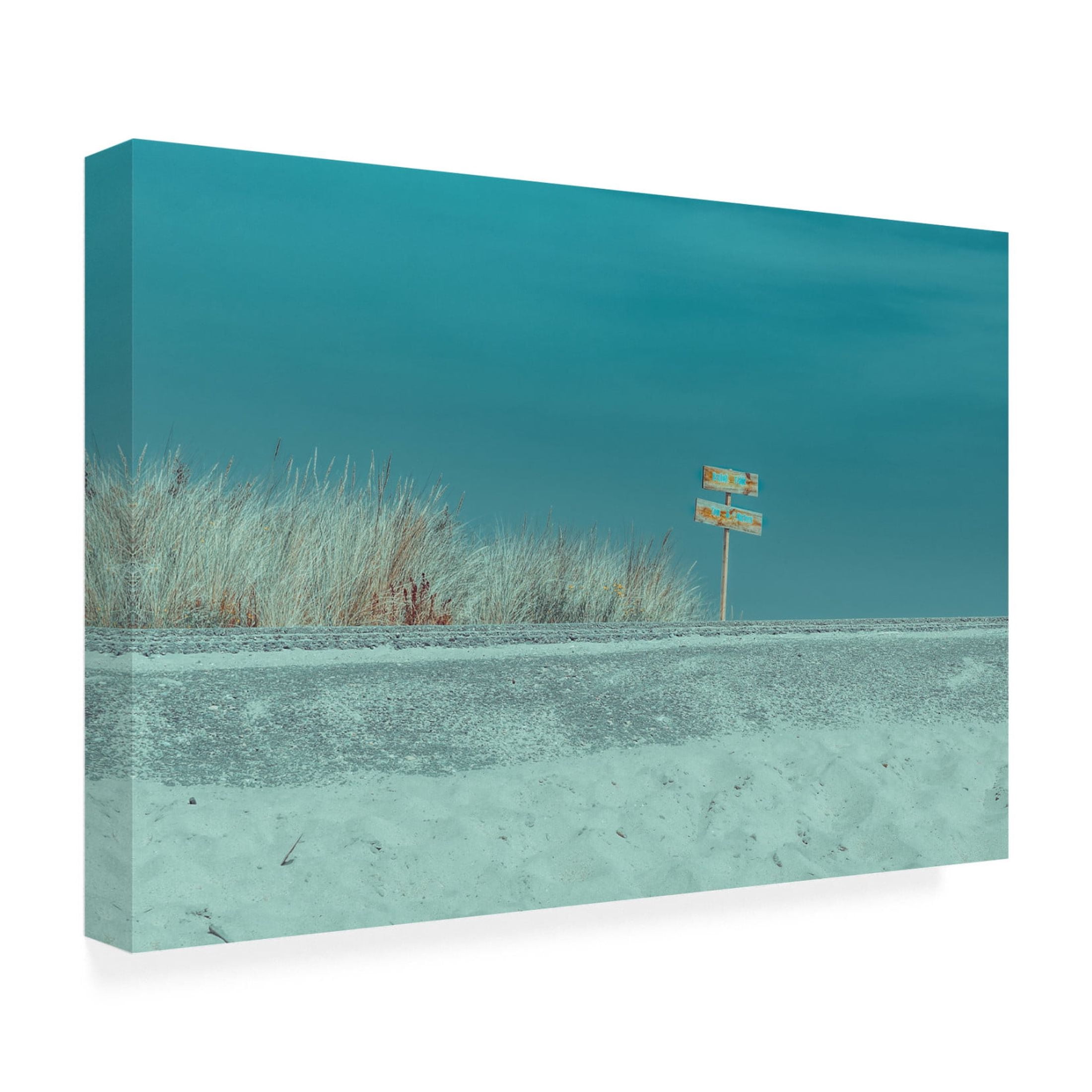 Canvas Wall Art - Bernardine de Laat 'Welcome To The Beach' Wall Art for Living Room, Bedroom, or Office Décor by Trademark Fine Art - 24 x 16 Inches