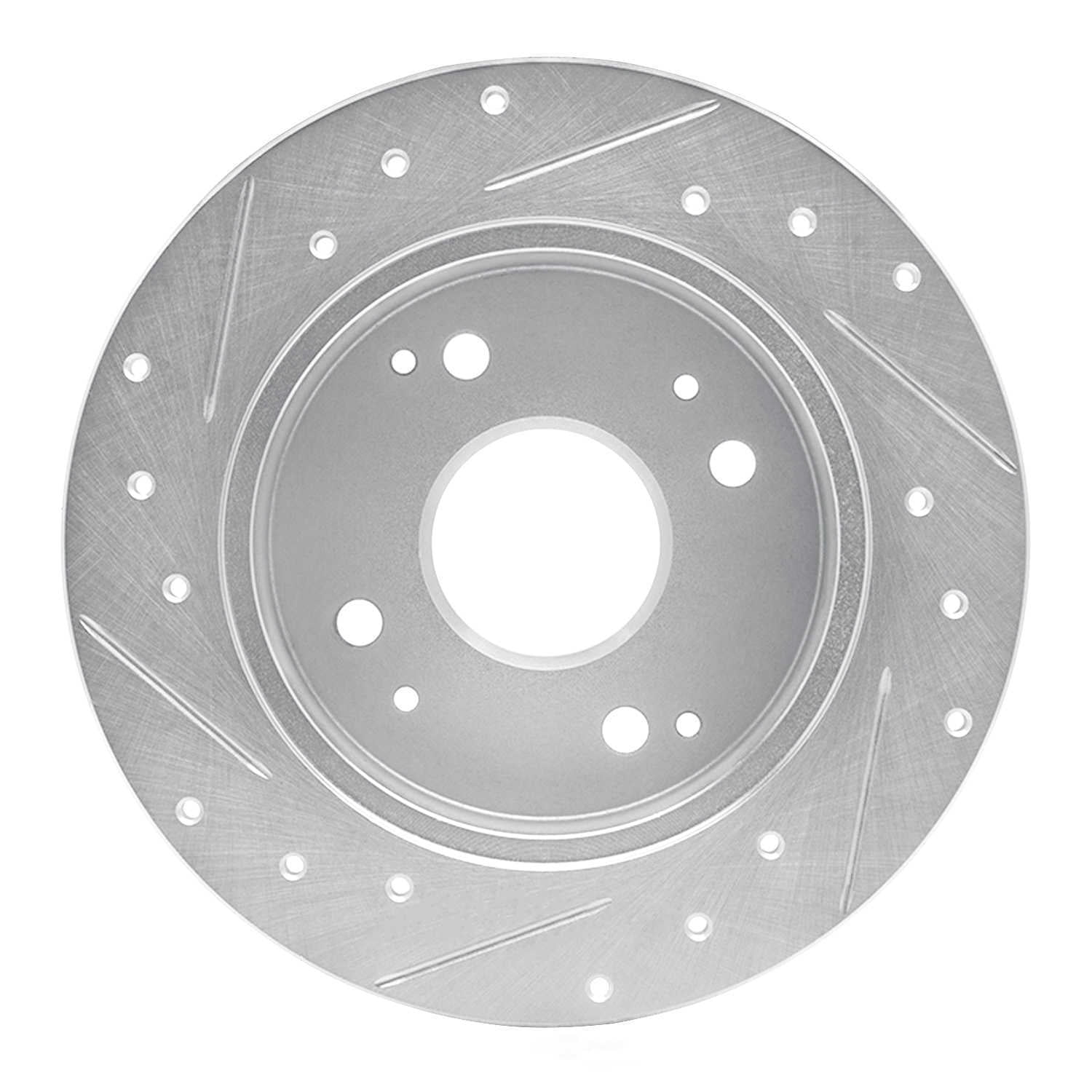 Dynamic Friction Company 631-59019R DFC Brake Rotor - Drilled And Slotted - Silver