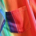 thumbnail image 6 of SSAAVKUY Rainbow Striped Print Men'S Short Sleeve Shirt Button Down, Casual Summer Cuban Beach Dress Top with Pocket Multicolor S, 6 of 9