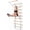 White, variant on Swedish Ladder Stall Bar with Pull‑Up Bar & Dip Bar 440 LBS Capacity, Pull‑Up Bar Dip Bars Combo Wall Mounted Gymnastics Ladder for Home Gym