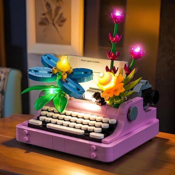 LED Light Compatible with Lego Creator 3 in 1 Typewriter with Flowers, Creative Lighting Kit Compatible with Lego 31169-No Model Included