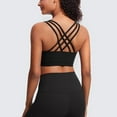 thumbnail image 4 of SOMER Women’s Sports Bra Strappy Back Padded Seamless Workout Bra High Impact Support Stretchy Yoga Tank Top for Gym Running Fitness, 4 of 6