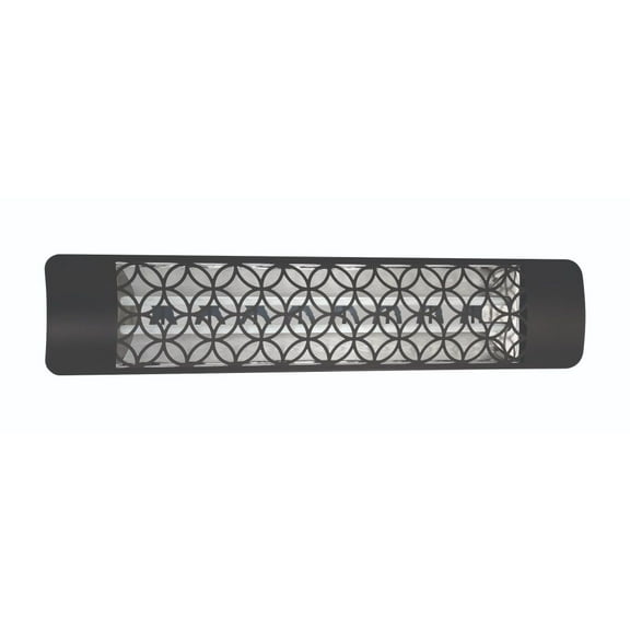 Eurofase Heating - 4000 Watt Electric Infrared Dual Element Heater-480 Voltage-Black Finish-Clover Decorative Fascia