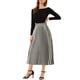 thumbnail image 2 of Falda midi plisada de fiesta para mujeres INSPIRE CHIC con cintura elástica metálica 2XL gris plateado, 2 of 7