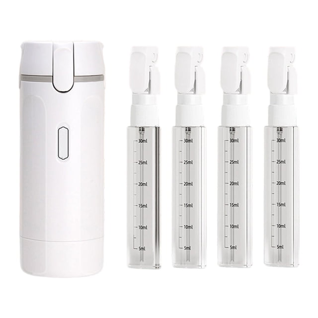 Multifunctional Travel Dispenser Bottle Leak Proof Refillable Toiletry Containers With Measurement Scale And Label For Shampoo Conditioner Lotion Storage