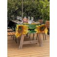 thumbnail image 3 of Outdoor Tablecloth with Umbrella Hole for Patio/Picnic/Party/Camping, Yellow Sunflowers Waterproof Table Cloth Rectangle Table Cover Washable, Farmhouse Floral Rustic Botanical Black (54"x 80"), 3 of 8