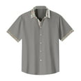 thumbnail image 3 of Yiaimeir Summer Luxury Short Sleeve Beach Shirt Tops Mens Designer Clothes,Size M-4XL, 3 of 4