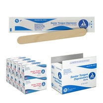 Dynarex Tongue Depressors, Senior 6", Sterile, Precision Cut and Polished Smooth Edges, 1 Case of 1000 (10 Boxes of 100)