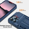 thumbnail image 6 of SaniMore Case for iPhone 14 Pro (6.1" 2022), [Back Card Slot + Incvisible Kickstand] Upgraded Heavy Duty Protective Hybird Rugged Military Grade Anti-drop Shockproof Shell For iPhone 14 Pro ,Blue, 6 of 7