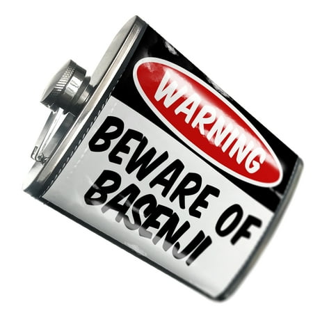 

NEONBLOND Flask Beware of the Basenji Dog from Congo