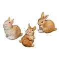 thumbnail image 4 of koolsoo 3 Pcs Statues de Jardin Féerique Thème de Pâques Lapin Décorations de Pâques Sculpture Résine, 4 of 9