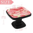 thumbnail image 3 of 4 Pcs Square Cabinet Handle Cupboard Knob Drawer Pulls Handle Watermelon Drawer Knobs with Screws Furniture Decoration, 3 of 5