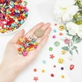 thumbnail image 3 of 488 Pcs Colorful Turquoise Beads Theme Turquoise Loose Spacer Beads Skull Peace Sign Cross Starfish Beads Charm for Jewelry Making Bracelet Necklace Crafting Colorful, 3 of 6
