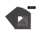 thumbnail image 2 of Textured Black Acid Free 20x20 Picture Frame Mats with White Core Bevel Cut for 10x10 Pictures -, 2 of 4