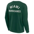 thumbnail image 3 of Unisex Fanatics Green Miami Hurricanes Super Soft Pullover Crew Sweatshirt, 3 of 3