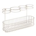 thumbnail image 7 of mDesign Metal Cabinet/Wall Mount Hair Care Styling Tool Storage Basket - Cream, 7 of 7
