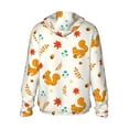 thumbnail image 2 of Picia Squirrel Maple Leaves And Nuts Women's Men's UPF 50+ Sun Protection Hoodie Shirt Long Sleeve SPF Fishing Outdoor UV Hiking Lightweight Shirts-Large, 2 of 9