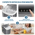 thumbnail image 6 of Electactic Countertop Ice Maker Portable Ice Machine with Handle, Self-Cleaning Ice Makers, 26Lbs/24H, 9 Ice Cubes Ready in 6 Mins for Home Kitchen Bar Party Gray, 6 of 7