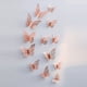 thumbnail image 4 of Juego de pegatinas de pared de mariposa huecas de metal rosa para sala de estar, dormitorio, fondo de TV, pegatinas decorativas de grafiti, 4 of 5