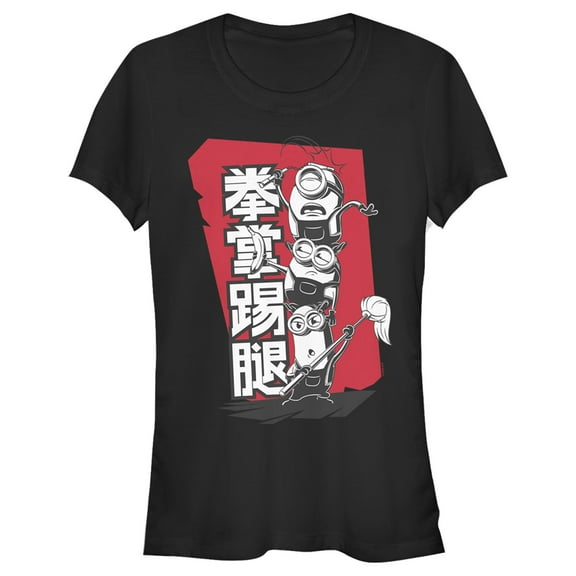 Junior's Minions: The Rise of Gru Triple Stack  Graphic Tee Black Small