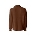 thumbnail image 4 of Women's Solid Color Turtleneck Sweater, Loose Fit Knit Pullover with Long Sleeves, Soft Stretchy High Neck Top, Comfortable Casual Winter Wear for Everyday Outfits and Relaxation Coffee L, 4 of 5