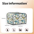 thumbnail image 4 of KLL Watercolor Leaves Print 4 Slice Toaster Dust Covers Kitchen Small Appliance Cover with 2 Pockets,Can hold Jam Spreader Knife & Toaster Tongs (12.4 x 10.6 x 8.2), 4 of 6