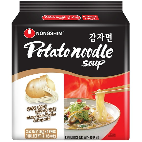 Nongshim Potato Noodle Soup, 100g x 4, Family Pack