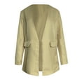 thumbnail image 5 of Lyinloo Women Lapel Cape Cloak Long Coat Blazers Ladies Casual Office Suit Outwear Khaki XXL, 5 of 5