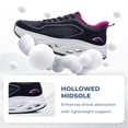 thumbnail image 4 of AOV Womens Wide Toe Box Walking Shoes Arch Support Plantar Fasciitis Tennis Sneakers Casual Athletic Running Shoes BlackRoseRed Size 6, 4 of 6