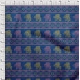 thumbnail image 3 of oneOone Cotton Silk Fabric Floral & Elephant Block Print Fabric BTY 42 Inch Wide, 3 of 4