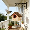 thumbnail image 5 of Linnome Wooden Bird House Outdoor Hanging Natural Birdhouse For Wild Birds Garden Backyard Nesting Box Shelter Feeder Decor, 5 of 6