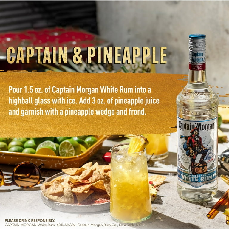 mL Captain White Rum, Morgan 750