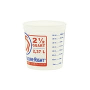 United Solutions 2.5 Quart Round Measure Right Plastic Mixing Container, Clear, 1 Each