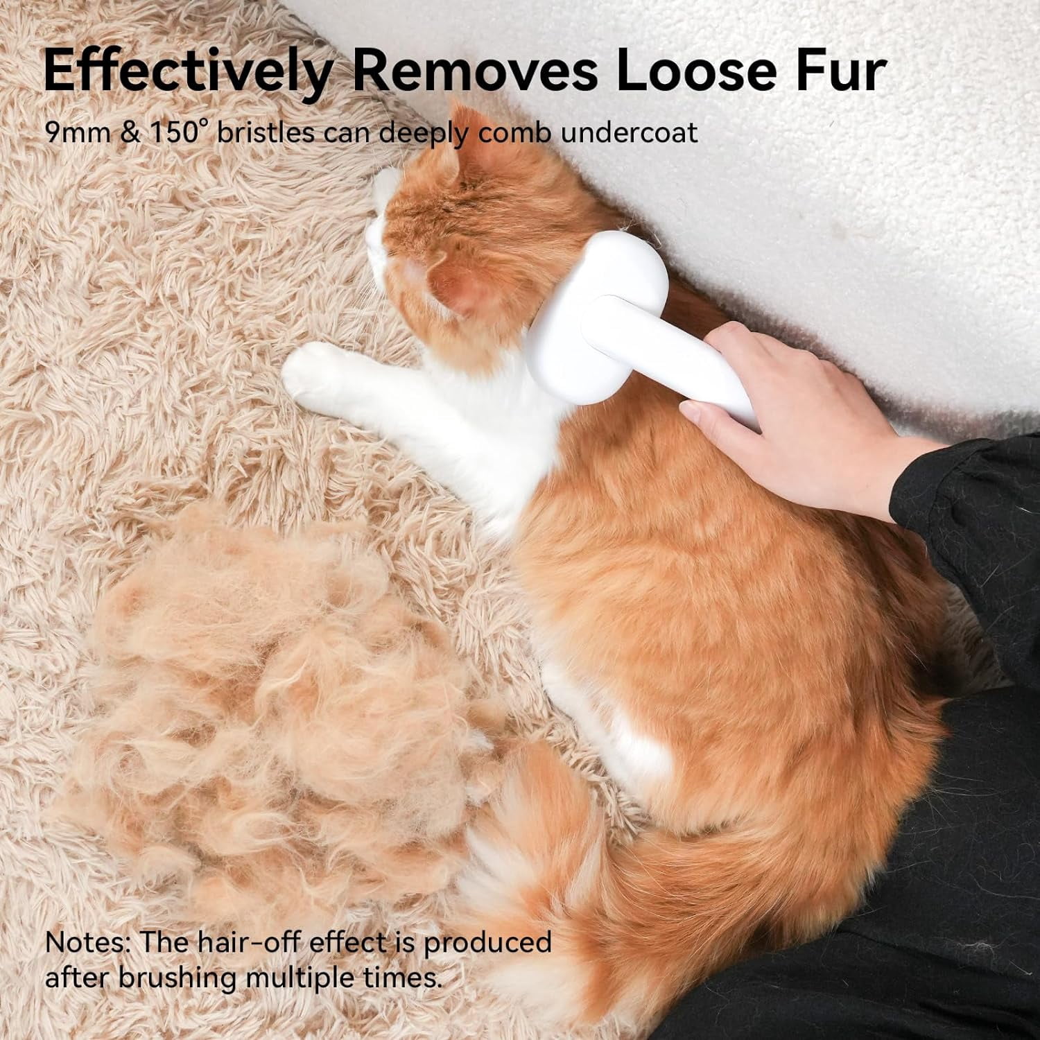 Cat Brush for Shedding, Cat Brushes for Indoor Cats, Cat Brush for Long or Short Haired Cats, Cat Grooming Brush Cat Comb for Kitten Rabbit Massage Removes Loose Fur