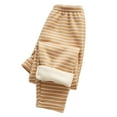 thumbnail image 1 of MIASHUI Leggings pour Filles Enfants Doux Chauds Extensibles Pantalons Longs Rayés Collants à Enfiler, Marron, 9-10 Ans, 1 of 4
