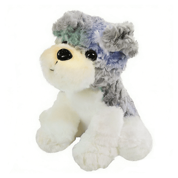 10 Inch Schnauzer Light Up Plush Dog - LED Colorful Glow Soft Stuffed Animal Night Light Toy, Cute Fluffy Puppy Gift for Kids' Christmas & Birthday