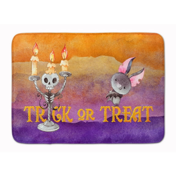 Halloween Trick or Treat Machine Washable Memory Foam Mat