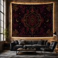 thumbnail image 6 of Celestial Moon Mandala in Starry Night Sky, Mystical Boho for Astronomy Fans, Space Decor, Housewarming Gift Tapestry Wall Hanging for Bedroom, Living Room and Dorm, 6 of 7