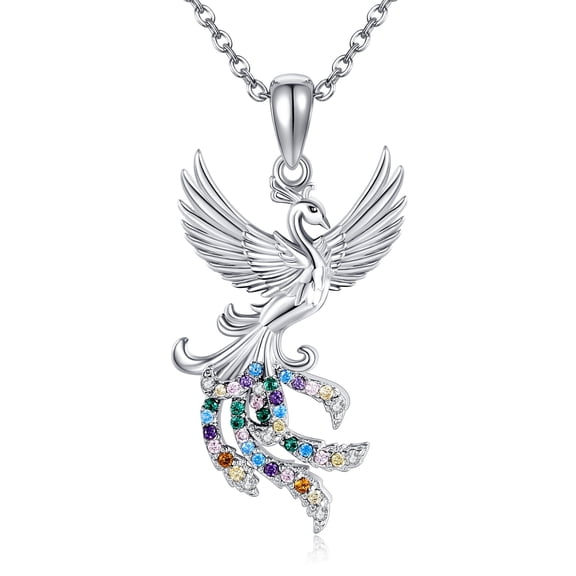 925 sterling silver colored phoenix necklace as a jewelry gift for Women