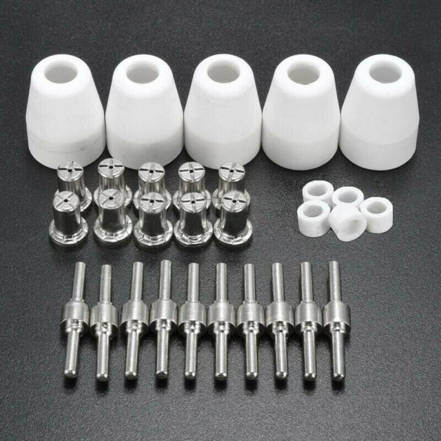 30Pcs Coupeur de Plasma Consommable Torche Nickelé Kit pour LG-40 PT-31 CUT-50