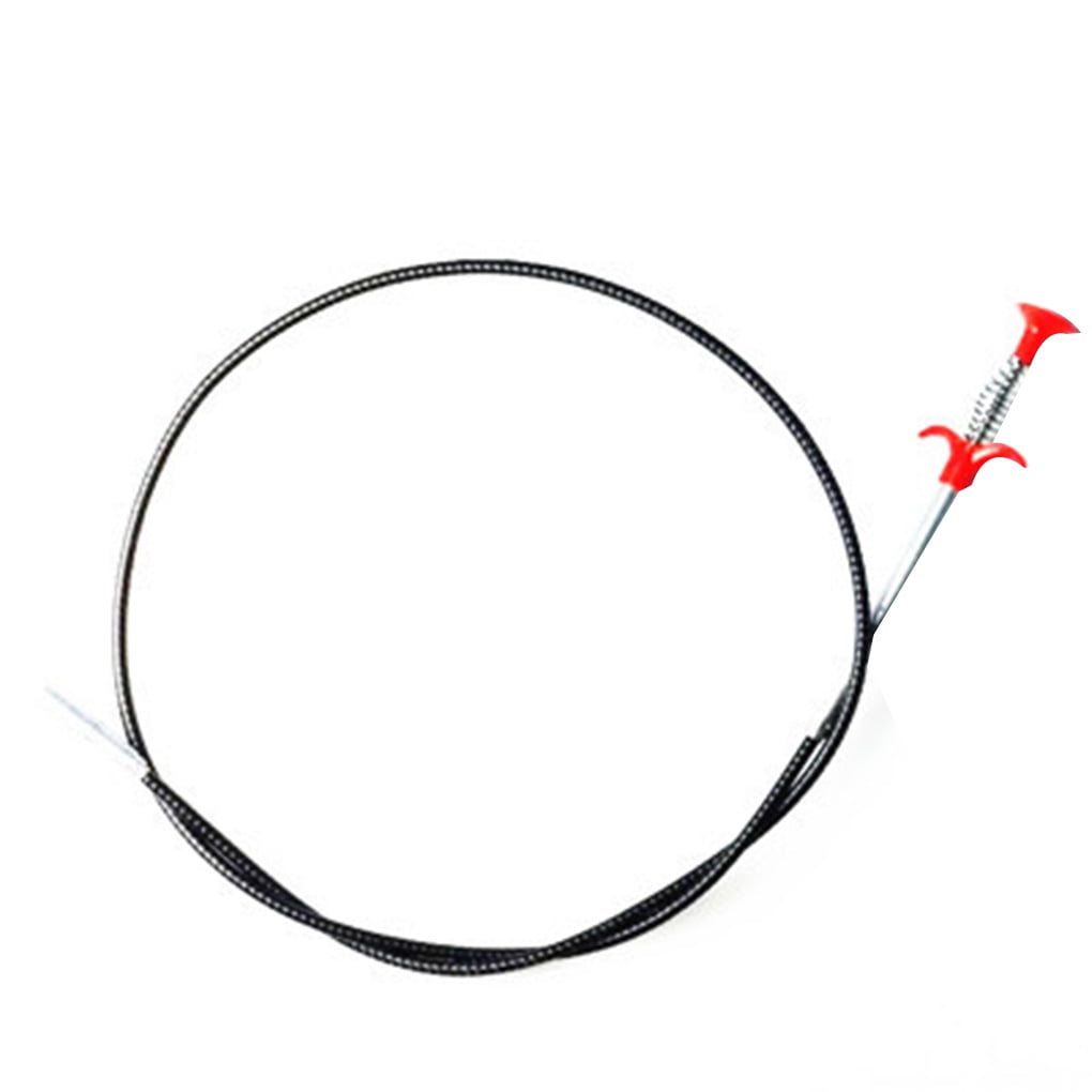 60CM Spring Pipe Hair Sewer Cleaner Remover PP Stainless Steel Cleaning Tools Kitchen Bathroom Color Random