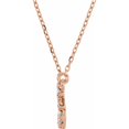 thumbnail image 3 of Precious Stars Unisex 14K Rose Gold 1/6 CTW White Natural Diamond Initial S Pendant Necklace, 3 of 3