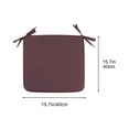 thumbnail image 4 of FEOLGEHLY Foam Chair Cushion with Straps, Seat Cushions for Office Chairs, Dining Room Chairs, Outdoor Seat Cushions for Patio Chairs, Breathable Seat Cushions for Home Office 16x16 in (Coffee), 4 of 8