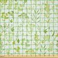 thumbnail image 2 of Ambesonne Mustard Fabric by the Yard Microfiber, Shadow Silhouettes Things, 2 Yards, White Apple Green, 2 of 2