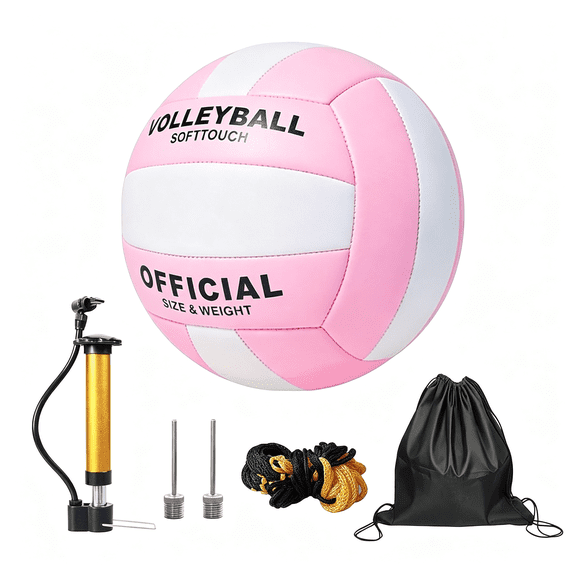 BESTSKY Volleyball,Official Size 5 Volleyballs for Indoor Outdoor,Soft Touch Volleyballs for Beach Play Pool Training Game with Ball Pump Beach Volleyball