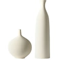 thumbnail image 2 of Jarrón de cerámica blanco simple moderno, decoración de flores falsas, arreglo de flores secas, mueble de TV para sala de estar, decoración del hogar, dispositivo de flores, 2 of 5