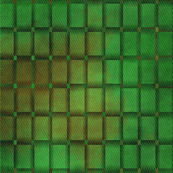 Ahgly Company Machine Washable Indoor Square Transitional Deep Emerald Green Area Rugs, 6' Square
